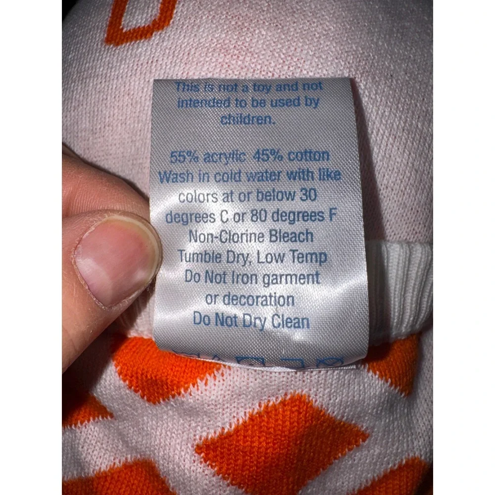 Aperol Spritz Logo Knit Sweater Orange White Alcohol Promo Pullover Womens Large